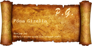 Pósa Gizella névjegykártya